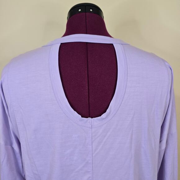 Women's All in Motion Purple Long Sleeve Open Back Athletic Top | Size Medium - Picture 7 of 9